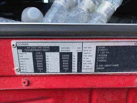 Scania G450 8x4*4 HMF 2320 Hejs/kran