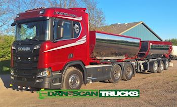 Scania R650 6x4 inkl. tippelad og kærre 2022, Trækker