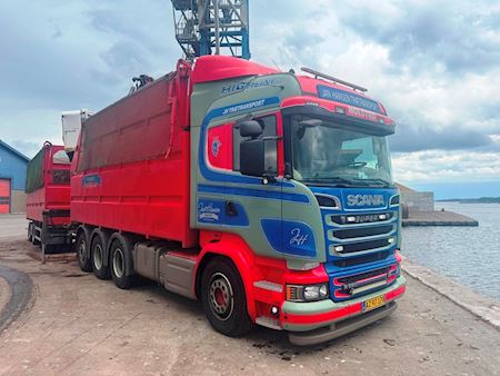 Scania R580  aft.  kran inkl PHV Tip/kran