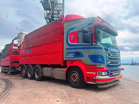 Scania R580  aft.  kran inkl PHV Tip/kran