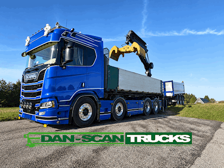Scania 660R med 26 palfinger og pendel lad og kærre Hejs/kran